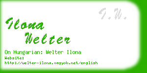 ilona welter business card